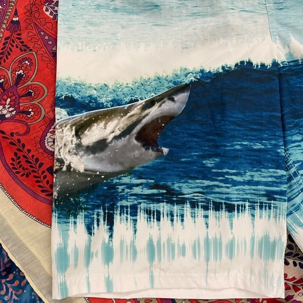 Wonder Nation Realistic Shark swim trunks size XL (14/16)